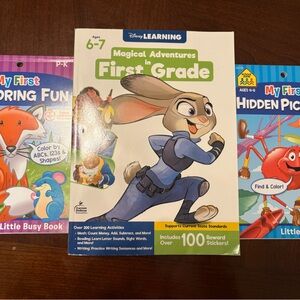 Disney Learning Magical Adventures First Grade Book - Blue and White